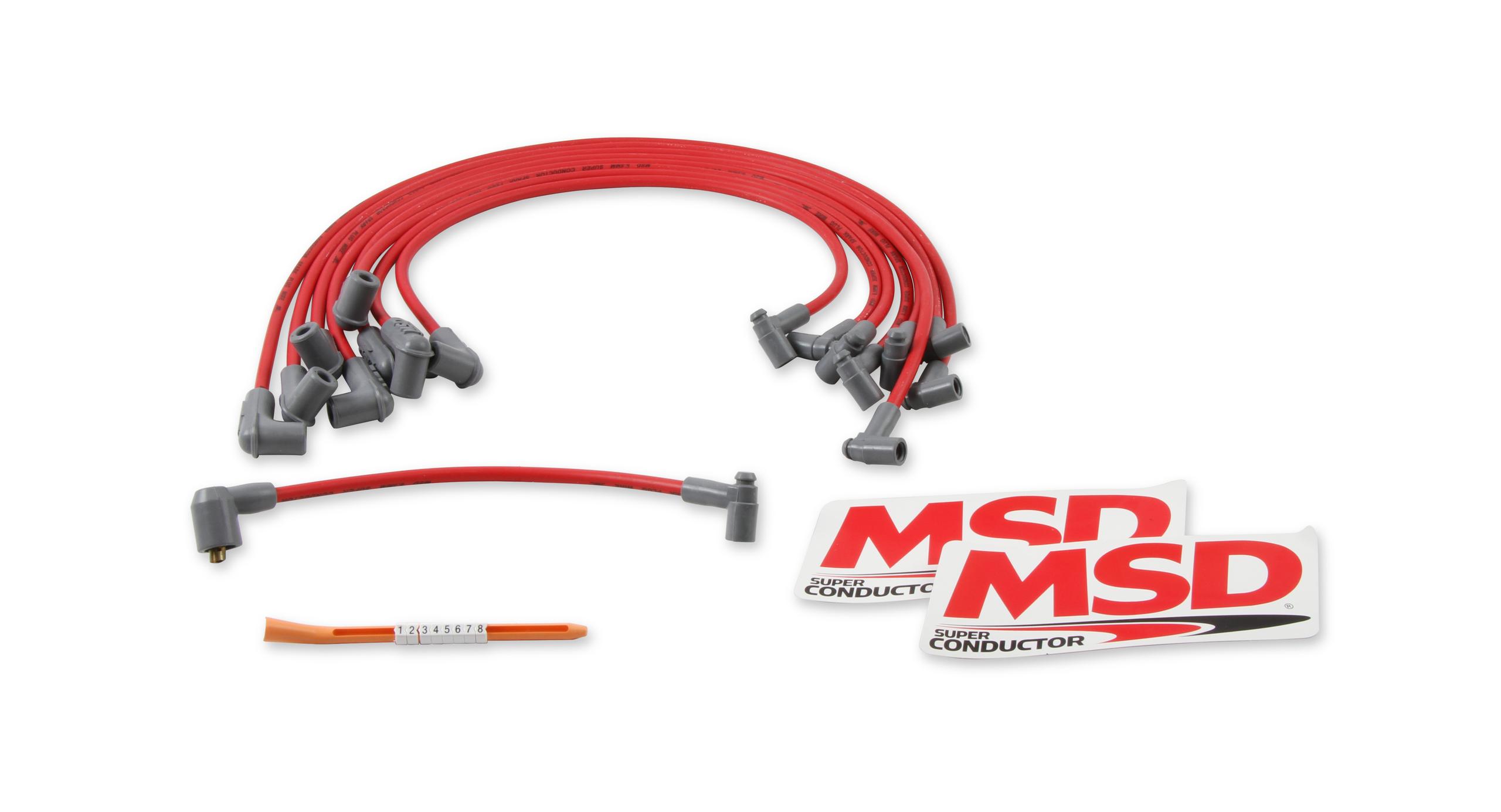 Msd 35599 Wire Set, Super Conductor, Small Block Chevy With Hei Cap
