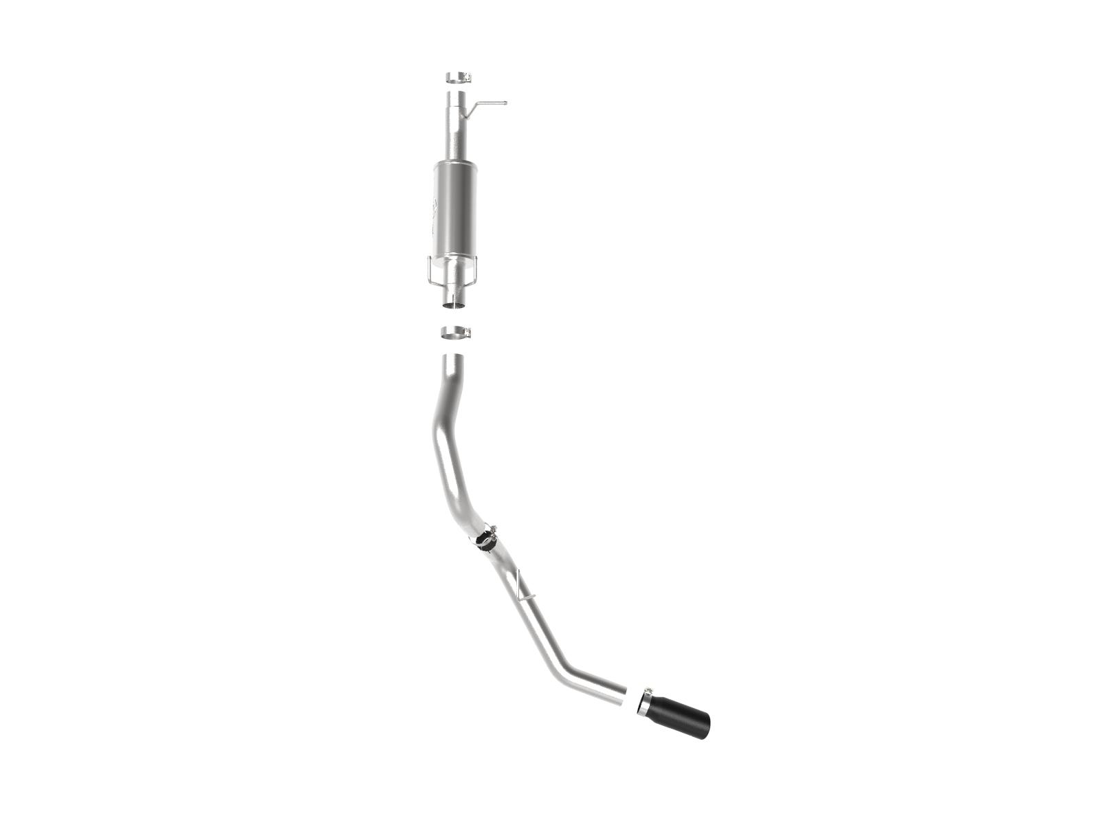 AFE Apollo GT Series 3-1/2 IN 409 SS Axle-Back Exhaust System w/ Black Tip (Ford F-250/F-350 17-20 V8-6.2/7.3L) - 49-43116-B