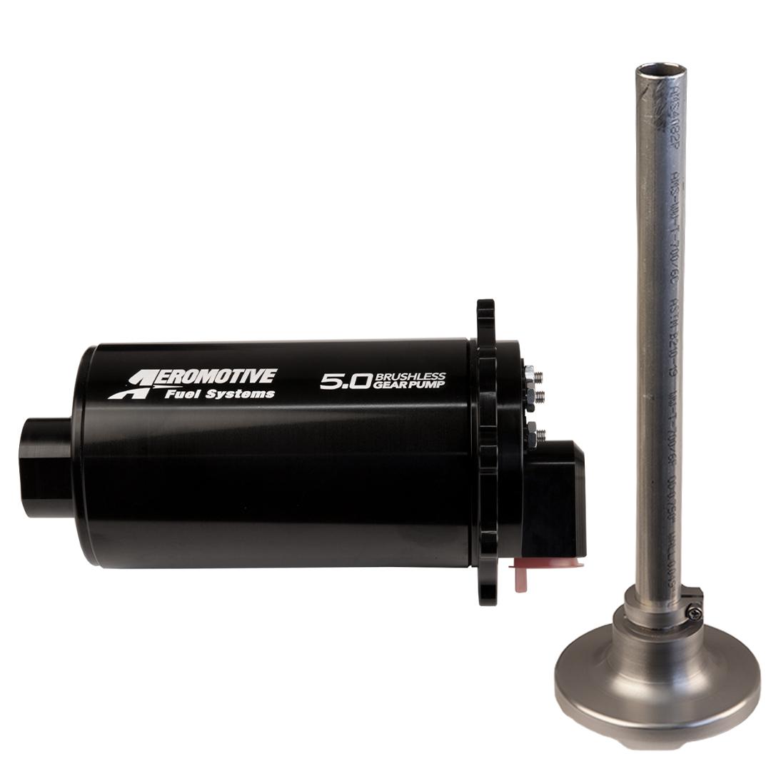 Aeromotive Fuel Pump, TVS, Universal In-Tank, 90-Deg Outlet, BL Spur Gear 5.0. - 19322