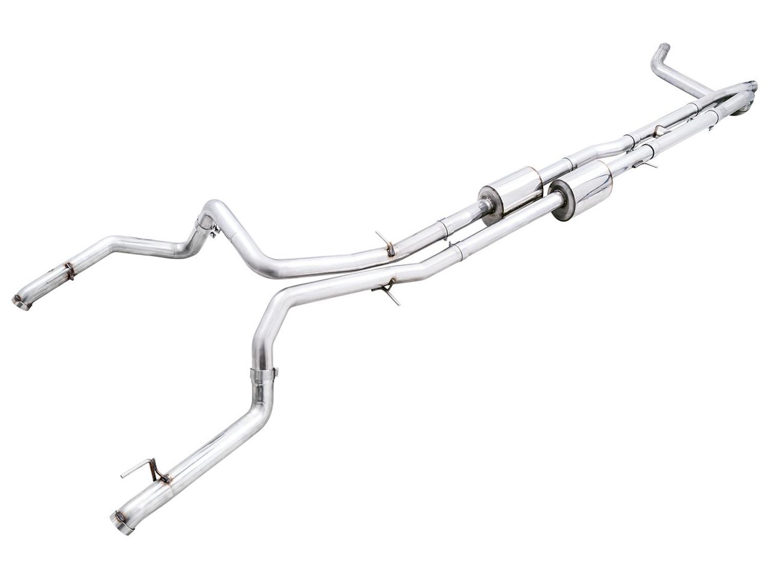 AWE 0FG Catback Exhaust - Dual Bashgaurd (No Tips) (2022-2023 GMC Silverado ZR2 / Sierra AT4X) - 3015-31972