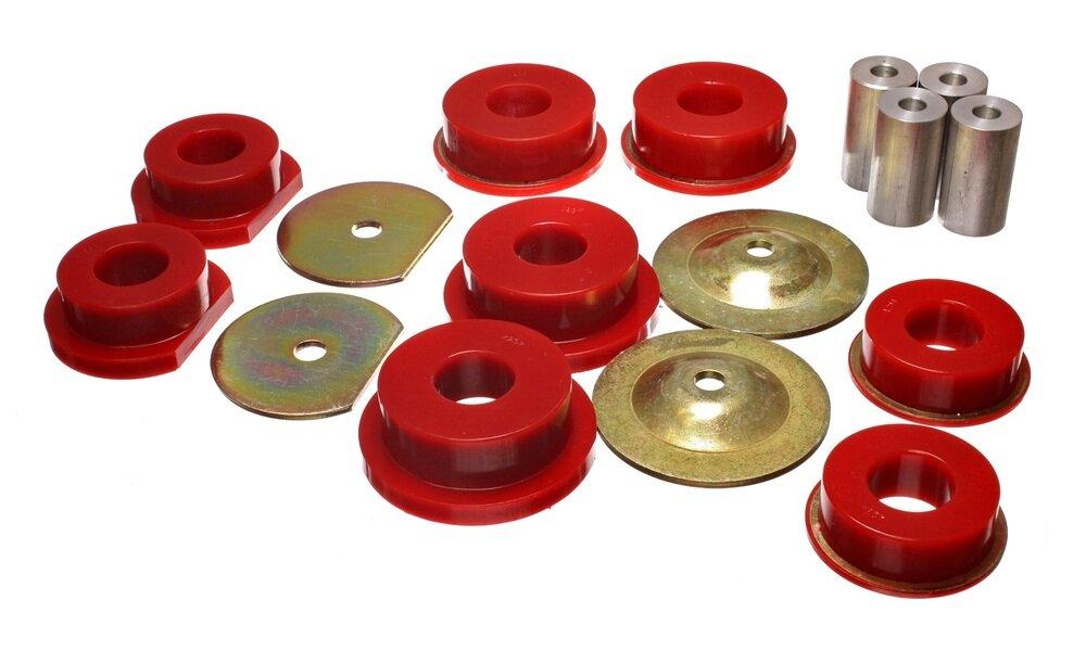 Energy Suspension 4.4122R 2015-2018 Mustang Subframe Bushing Set (Red)