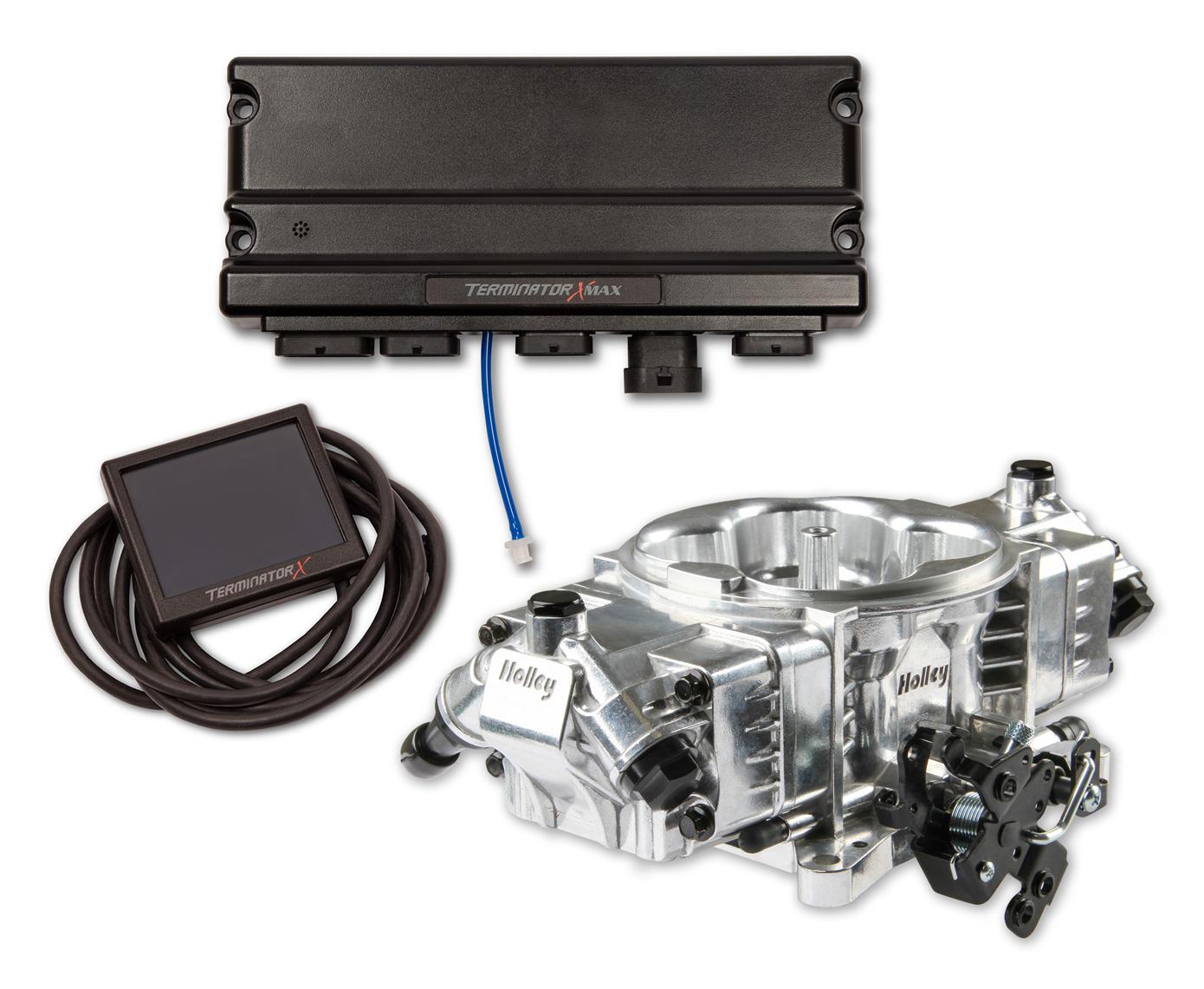 Holley Terminator X Stealth 4150 EFI system with Transmission Control POLISHED - 550-1011