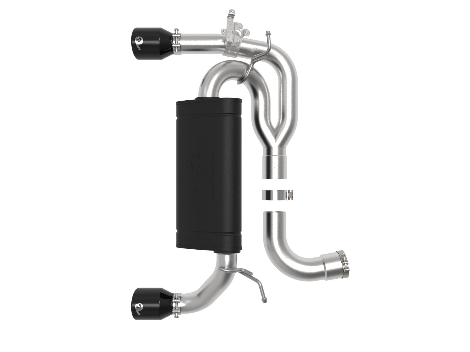 AFE Axle-Back Exhaust System (2014-2016 BMW M235i L4-2.0L (t)) - 49-36348-B