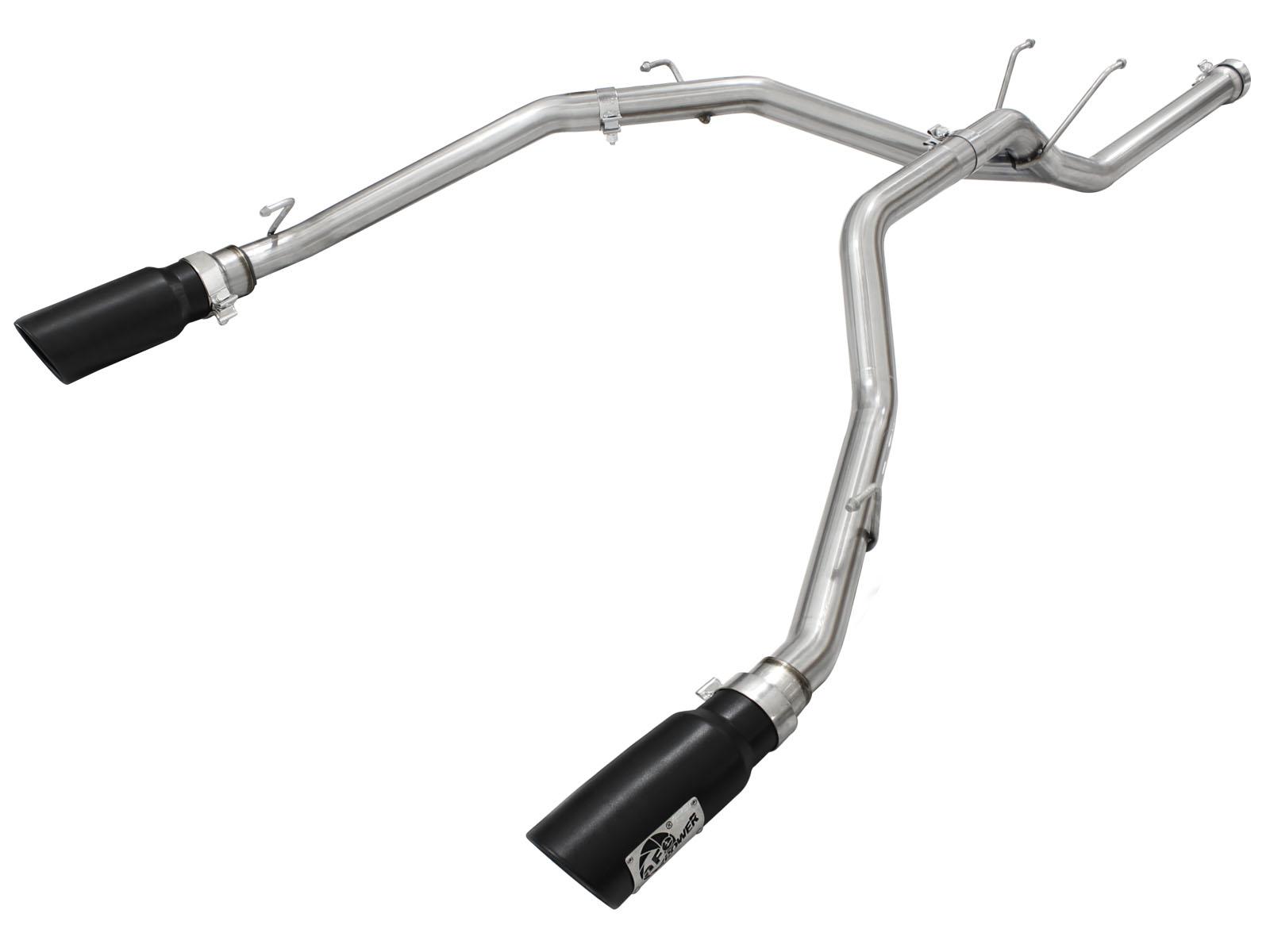 AFE Large Bore-HD Stainless Steel DPF-Back Exhaust System w/ Black Tip (2014-2019 1500, 1500 Classic) - 49-42041-B