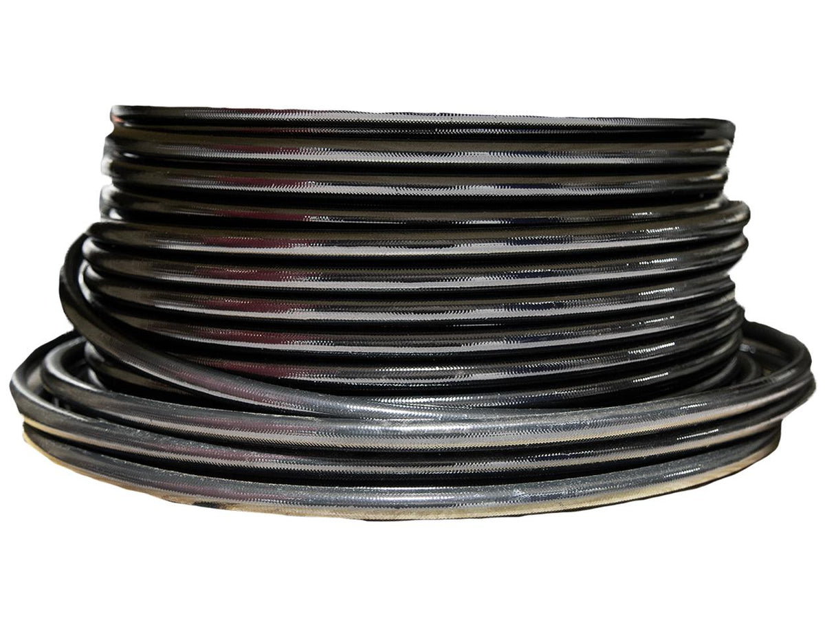Aeromotive Hose, Fuel, Ptfe, Stainless Steel Braided, Black Jacketed, An-12 X 8' - 15333