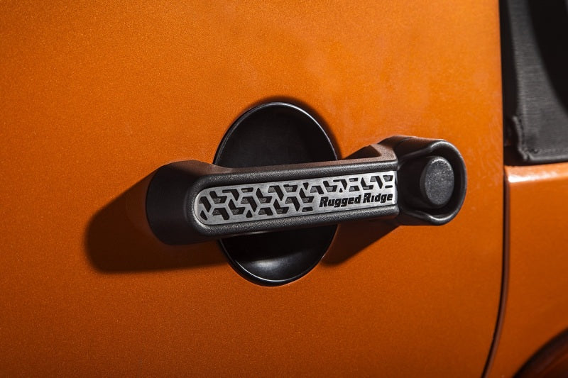 Rugged Ridge Elite Door Handle Inserts Contrast Tread; 07-18 Wrangler Unlimited - 13311.53