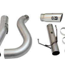 AFE ATLAS 5 IN Aluminized Steel DPF-Back Exhaust System w/Polished Tip (2013-2018 2500, 3500) - 49-02051-1P