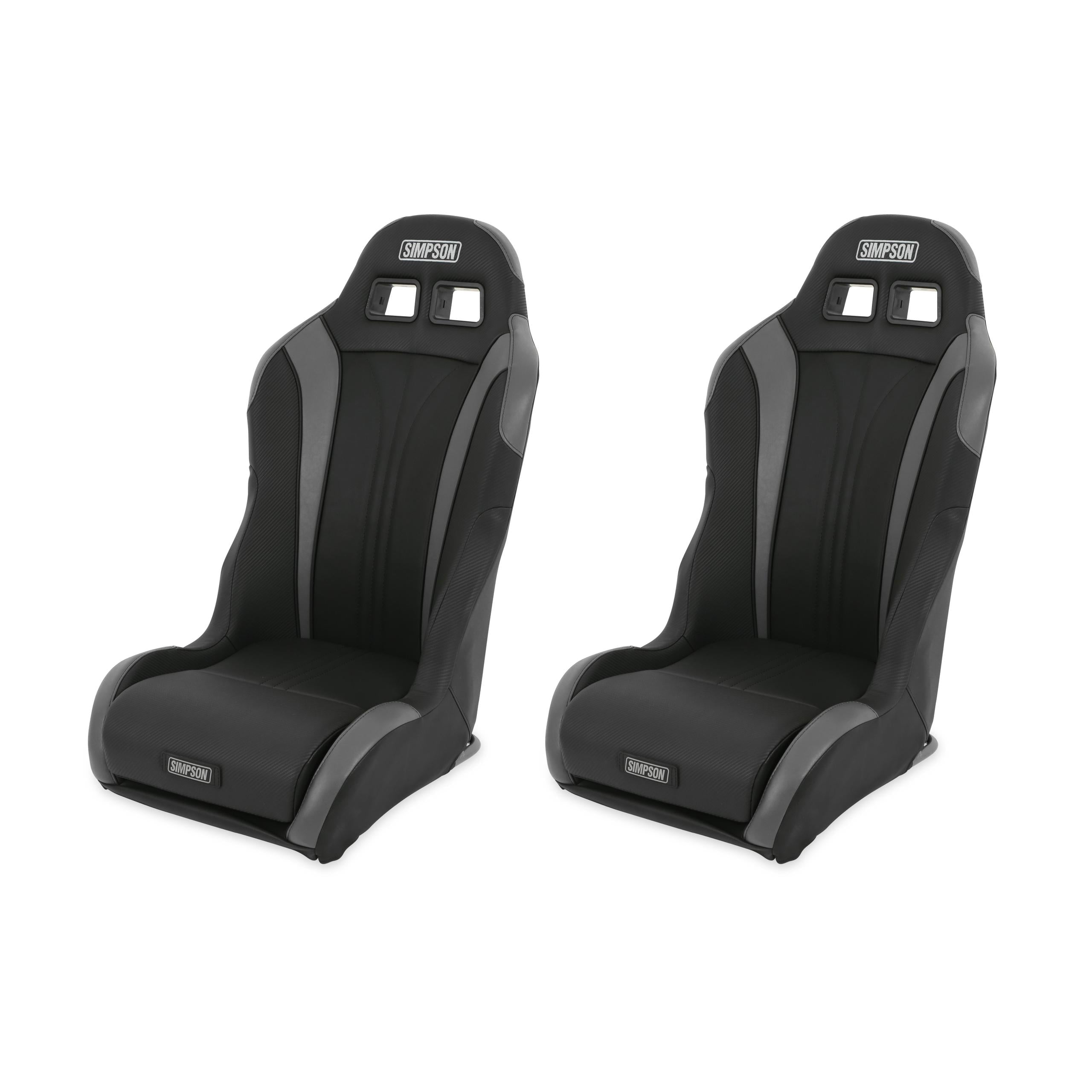 Simpson Racing Vortex II Off-Road Suspension Seats Black/Charcoal PAIR - S104-305-2