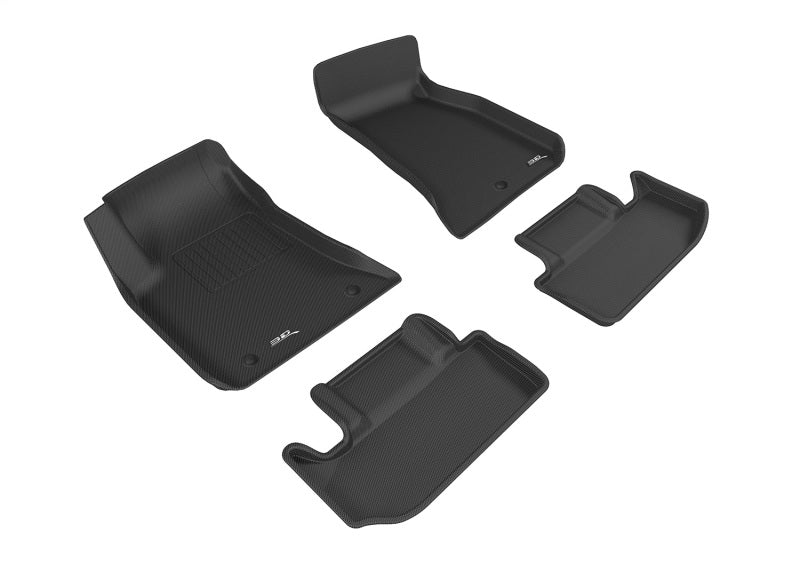 3D MAXpider 2011-2014 Dodge Challenger Kagu 1st & 2nd Row Floormats - Black