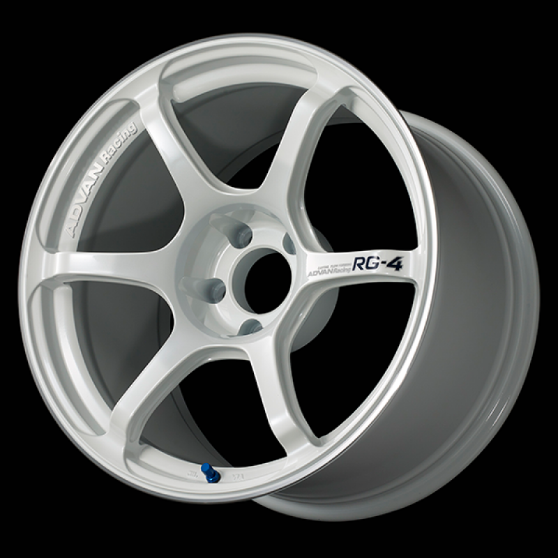 ADVAN RACING RG-4 17X8.5 +45 5-114.3 RACING WHITE METALLIC & RING - YA47H45EWMR