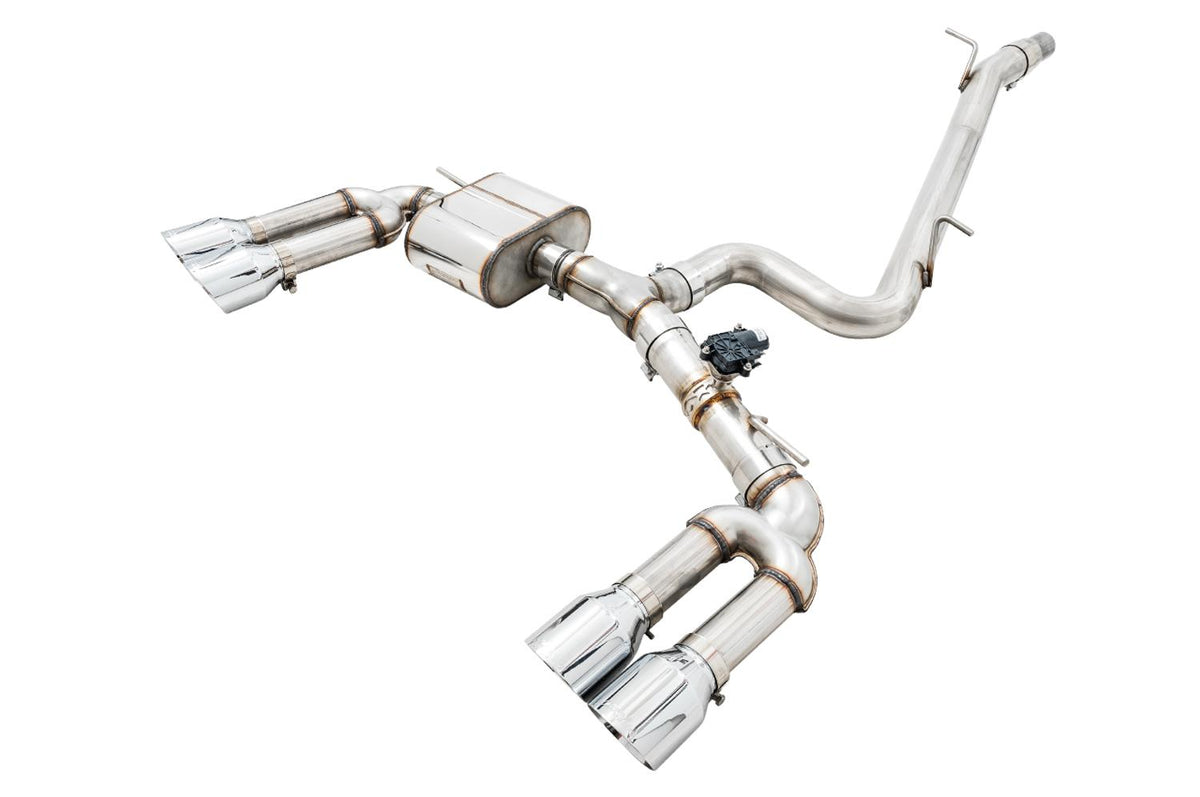 AWE SwitchPath™ Exhaust for Audi 8V S3 - Chrome Silver Tips, 102mm - 3025-42068
