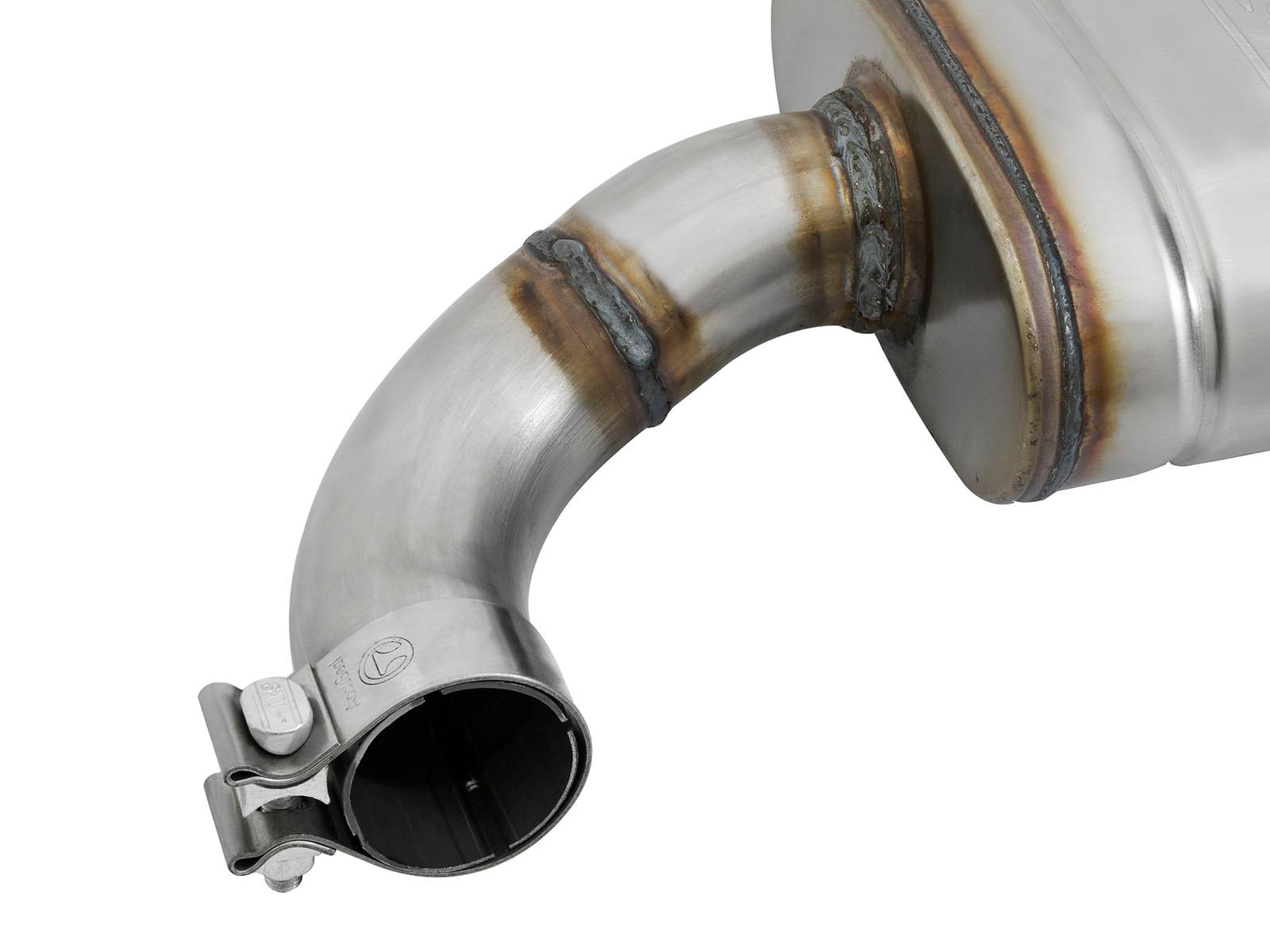 AFE MACH Force-Xp Axle-Back Exhaust System w/ Black Tips (2015-2026 Mustang Ecoboost Non Active / V6) - 49-43085-B