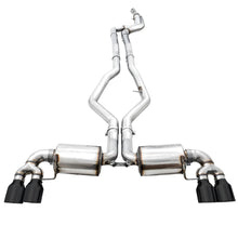 AWE Non-Resonated Touring Edition Exhaust for G20 M340i - Diamond Black Tips (2019+ 3 Series) - 3015-43156