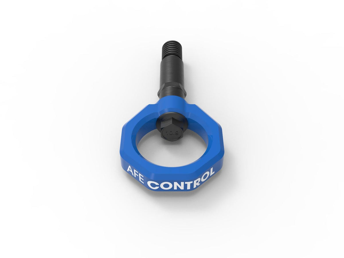 aFe CONTROL Rear Tow Hook Blue (2020-2021 GR Supra, GR Supra, GR Supra) - 450-721002-L