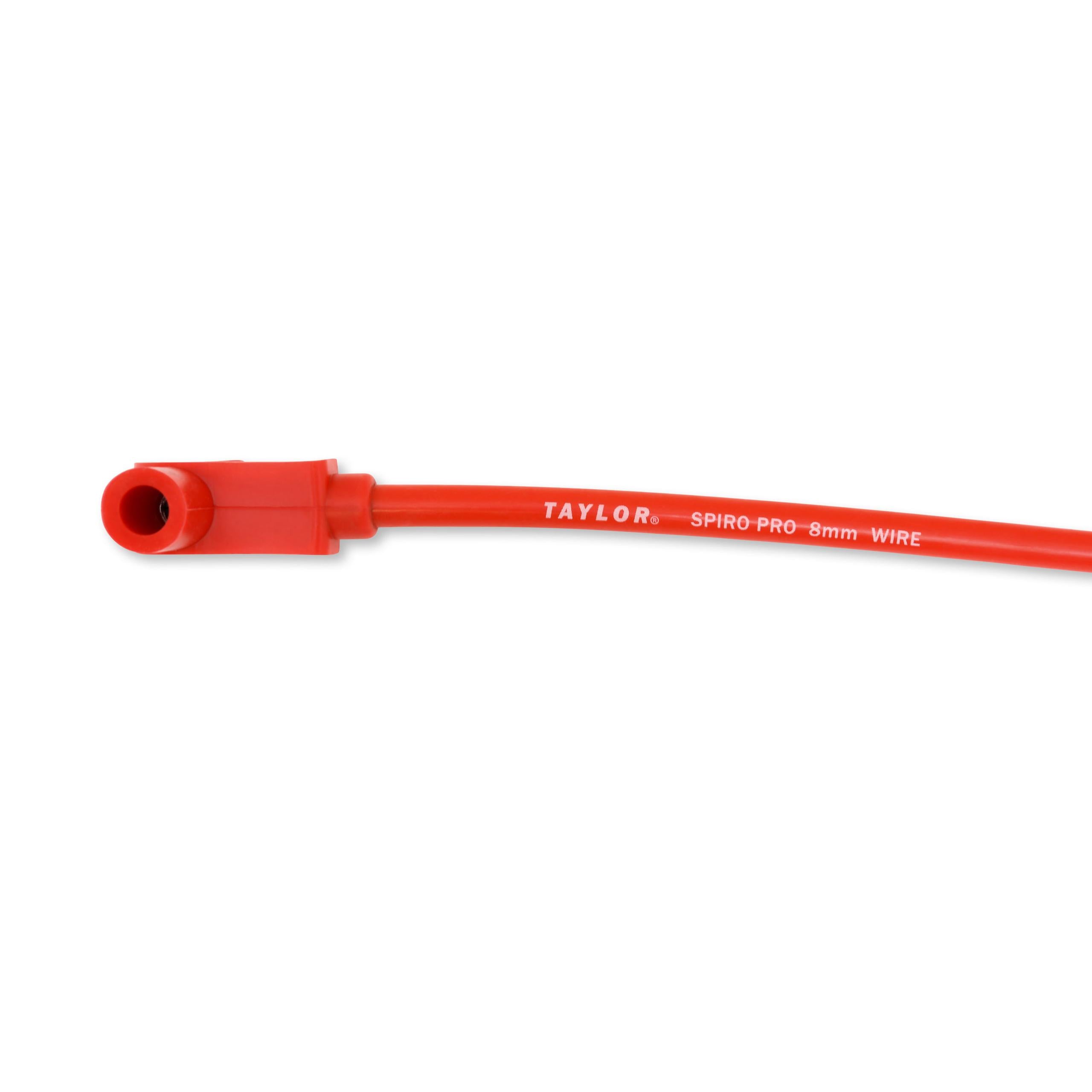 TAYLOR CABLE 8mm Spiro-Pro custom 8 cyl red Spark Plug Wires - 74206