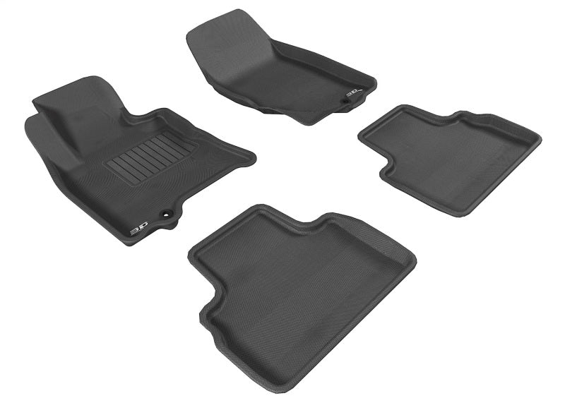 3D MAXpider 2009-2017 Infiniti QX70/FX35/50/50S Kagu 1st & 2nd Row Floormats - Black