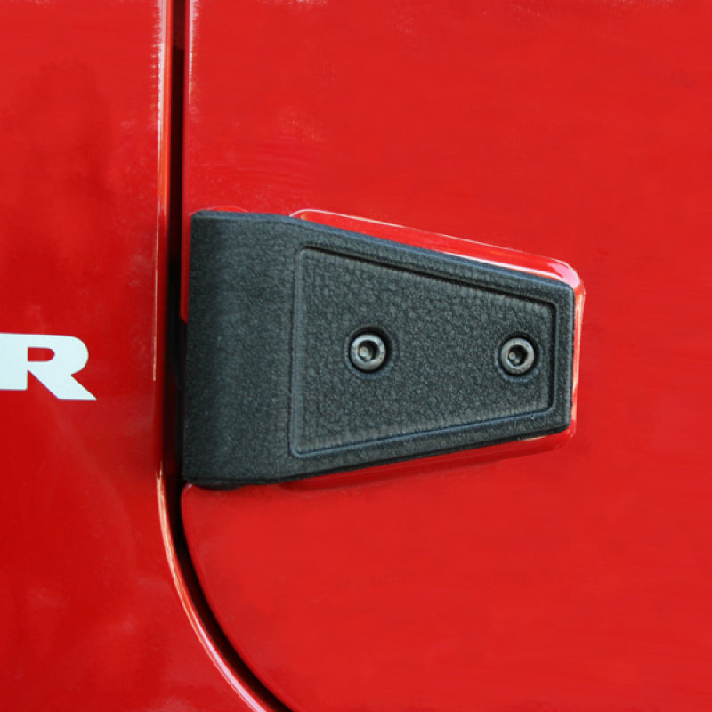 Rugged Ridge Door Hinge Cover Kit Textured Black; 07-18 Jeep Wrangler Jk - 11202.04