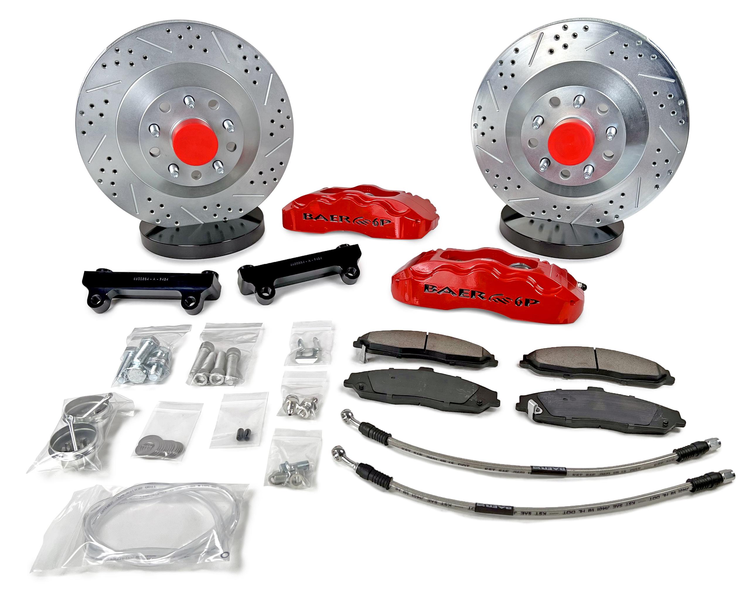 Baer 13" Pro Front Brake Kit, Hugger Orange, SDZ (1964-1974 Buick, Chevrolet, Oldsmobile, Pontiac Fitments) - 4301683HO