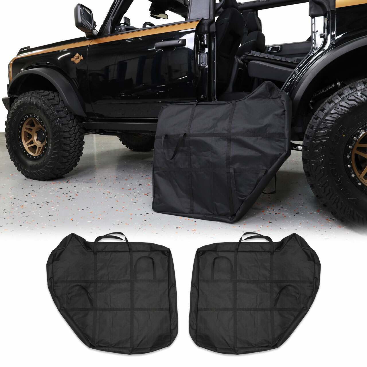 IAG Performance I-Line Door Storage Bag Rear Door Pair (2021-2025 Ford Bronco) - IAG-BDY-F3153