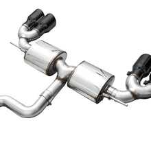 AWE Touring Edition Exhaust for Volkswagen MK8 Golf R - Diamond Black Tips - 3015-43658