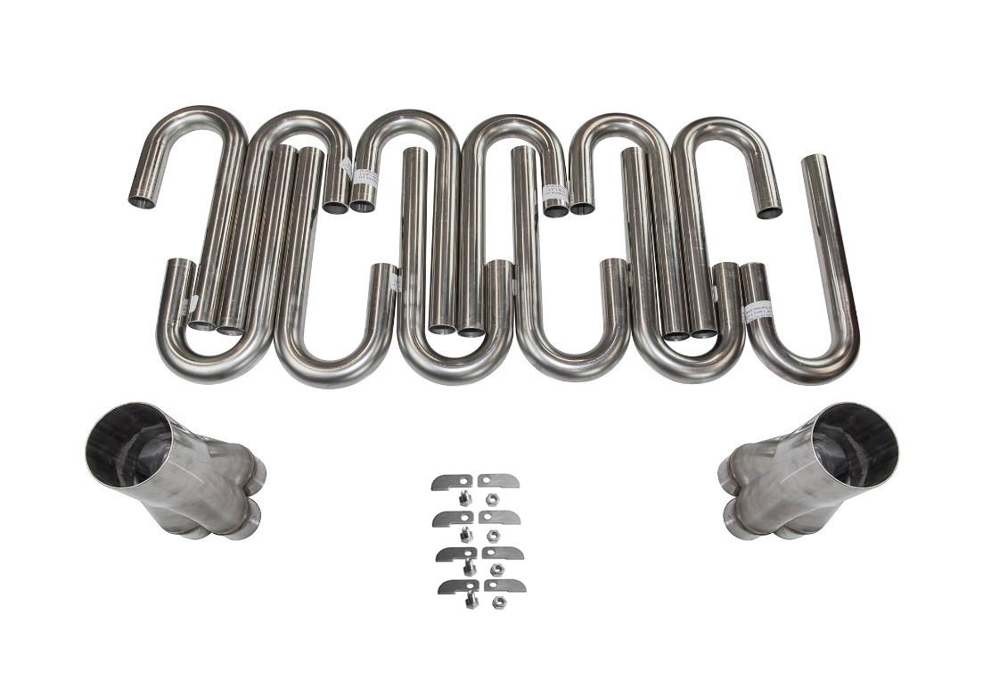 Kooks 2-1/8" x 3-1/2" 304 Stainless Steel Header Weld Up Custom Header Kit - WK2850
