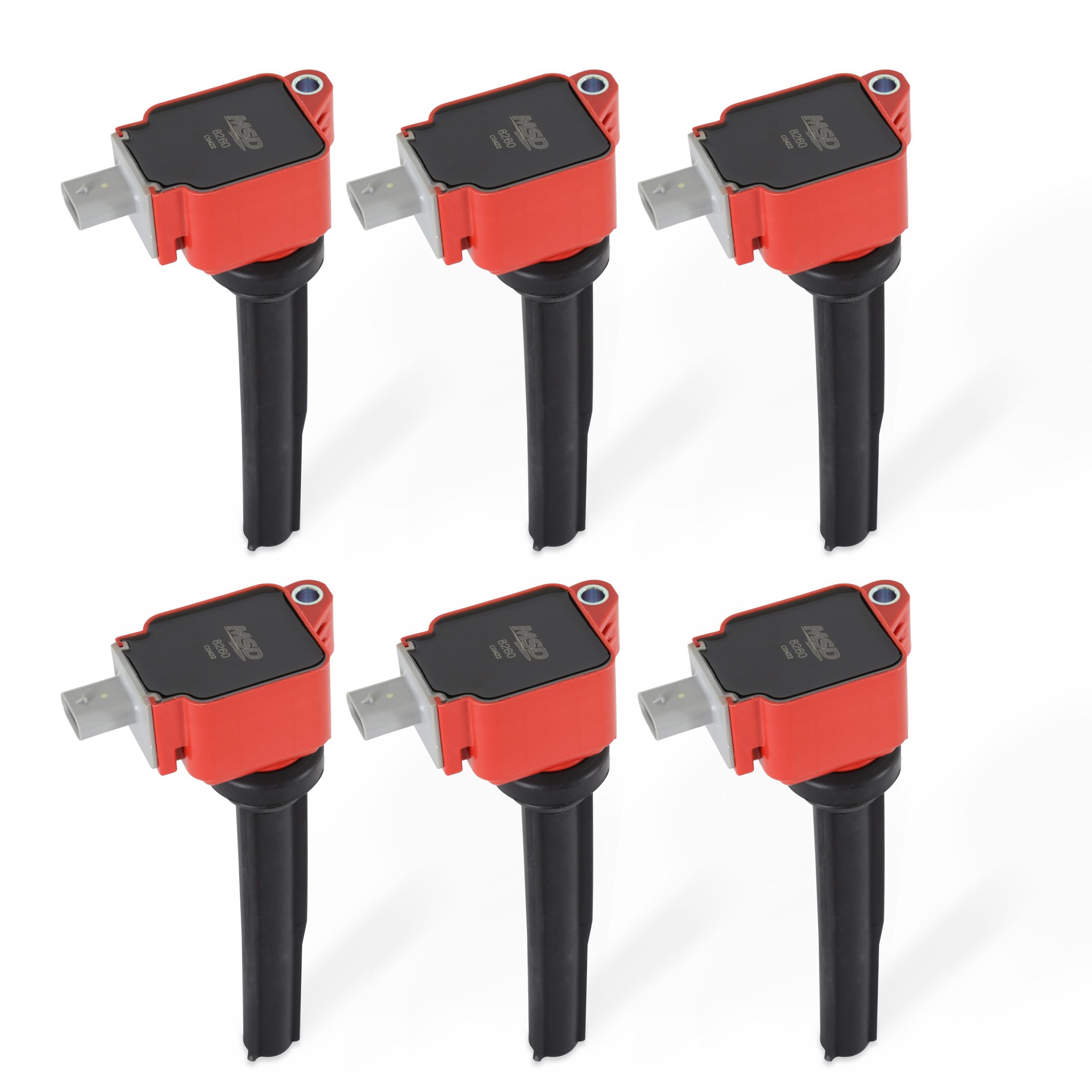 Msd 82606 Coil,Red,Ford Eco-Boost 2.7L V6, 6-Pk