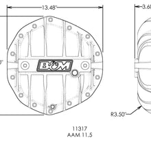 DIFF COVER AAM 11.5-BLACK () - 11317