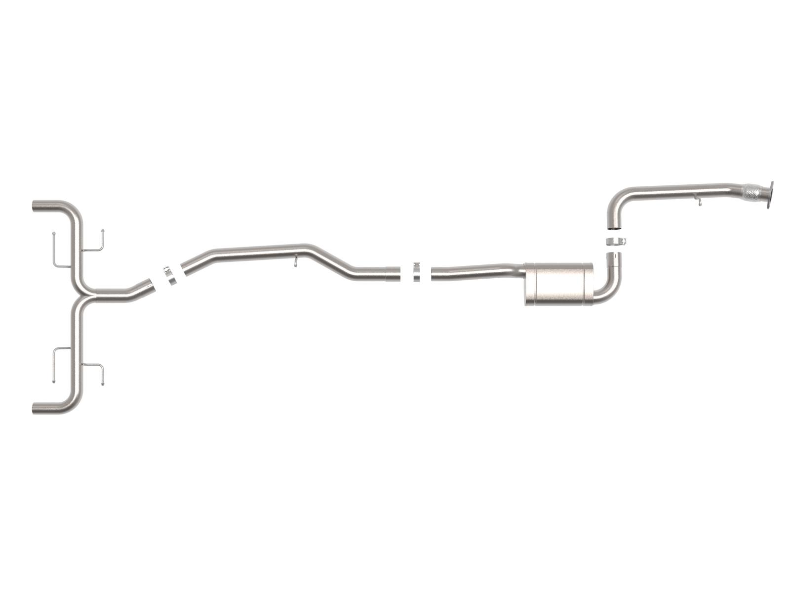 AFE 49-36903 MACH Force-Xp 3" to 2-1/2" 304 Stainless Steel Cat-Back Exhaust System (2017-2021 L4-2.0LT Alfa Romeo Giulia)