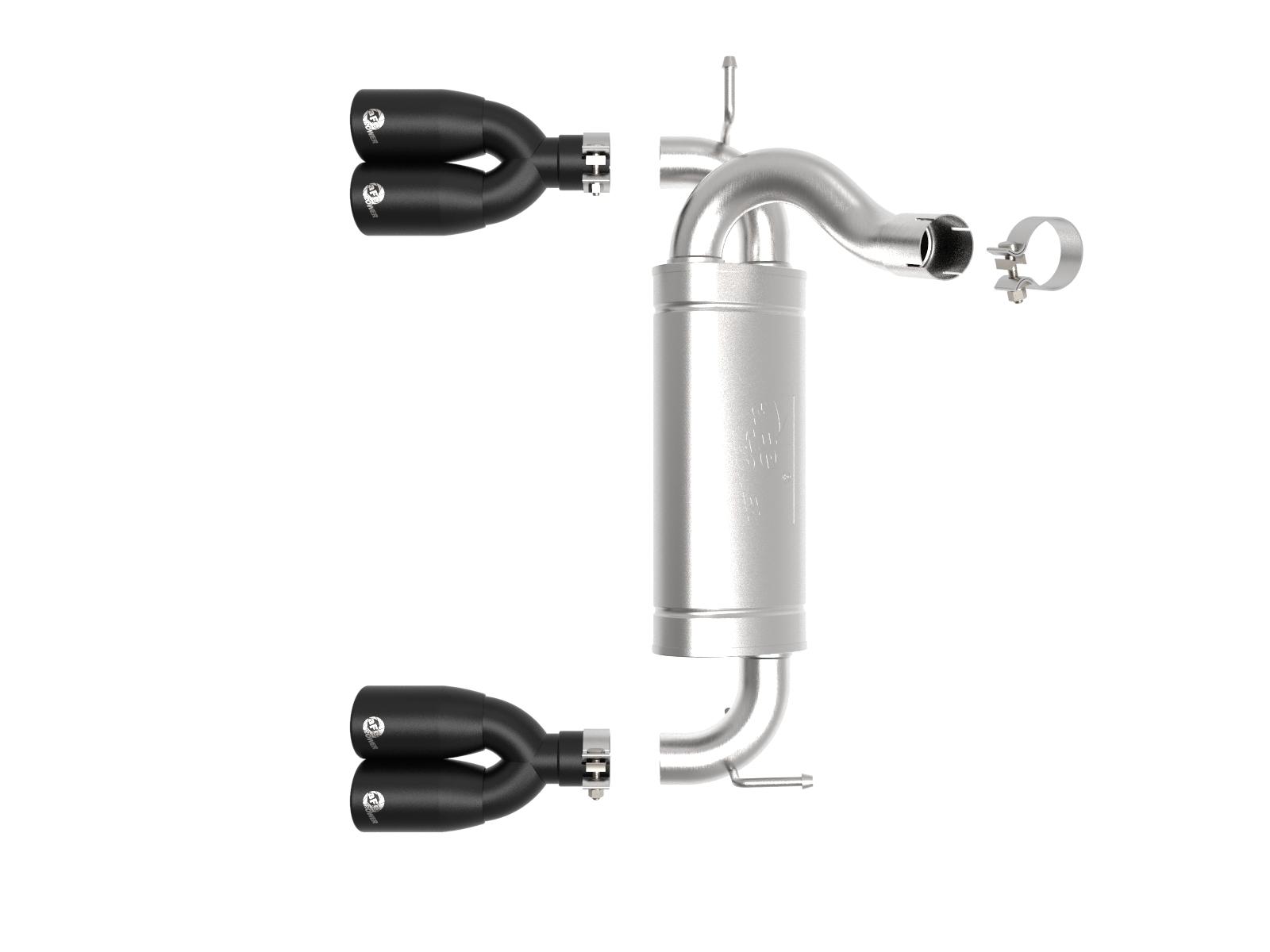AFE Axle-Back Exhaust System (2007-2018 Jeep Wrangler V6-3.6/3.8L) - 49-38086-B