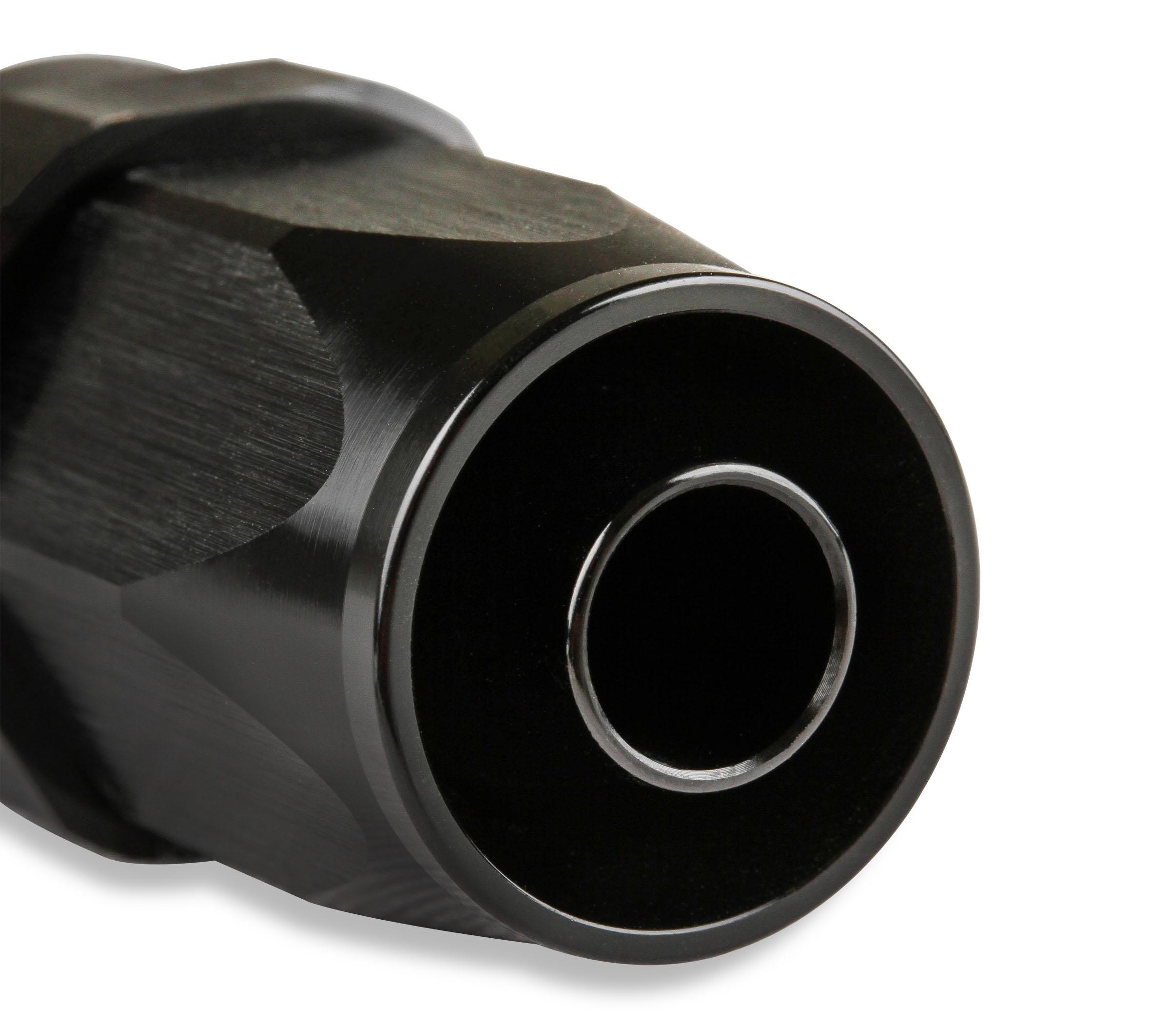 Mr. Gasket -6 AN 45 Degree Swivel Hose End - Black.  - 224506-BL