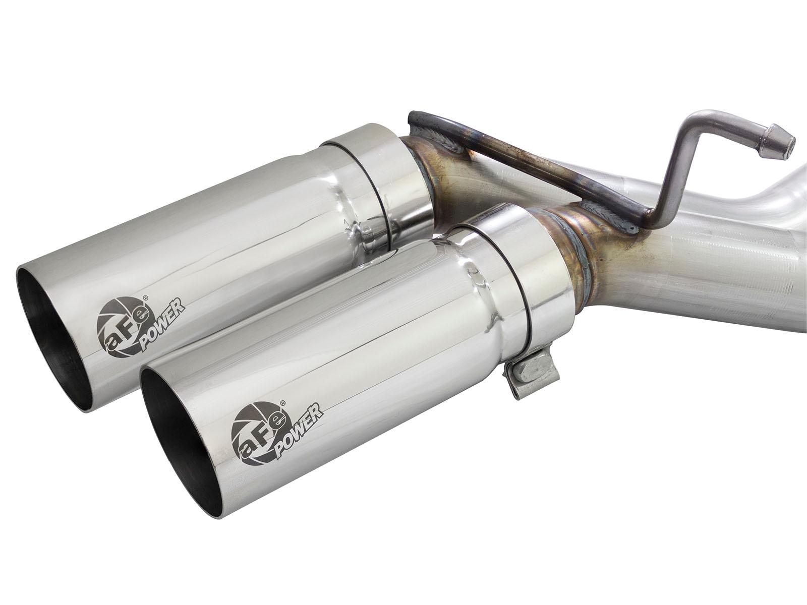 AFE Rebel Series 3 IN to 2-1/2 IN 409 Stainless Steel Cat-Back Exhaust w/ Polish Tip (2015-2020 F-150, F-150, F-150) - 49-43081-P