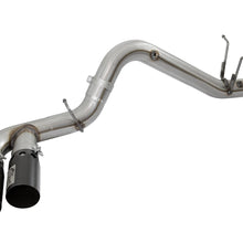 AFE Rebel XD 4 IN 409 Stainless Steel DPF-Back Exhaust w/Dual Black Tips (2017-2019 Silverado 2500 HD, Silverado 3500 HD, Sierra 2500 HD, Sierra 3500 HD) - 49-44089-B