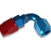 Earls Swivel-Seal™ 90 Deg. An Hose End - Fitting Size: -10An Female - Hose End Size: -10An - Anodized Red/Blue - Aluminum - Bagged Packaging - 809110ERL