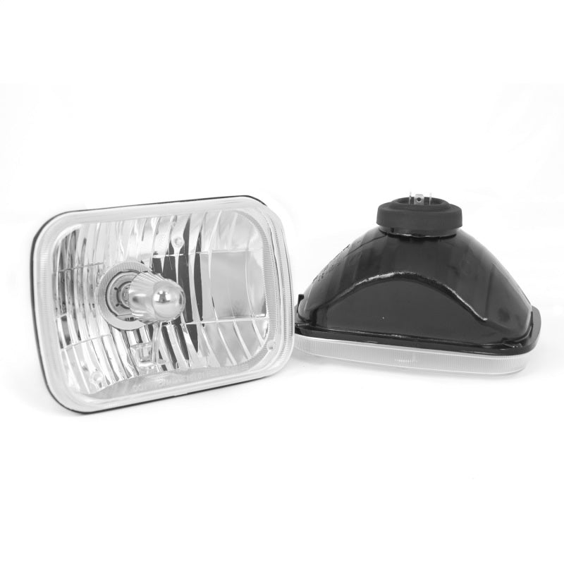 Rugged Ridge Headlight Kit Crystal H2 Rectangular; 65-06 Jeep Cj/Wrangler Tj - 12402.82