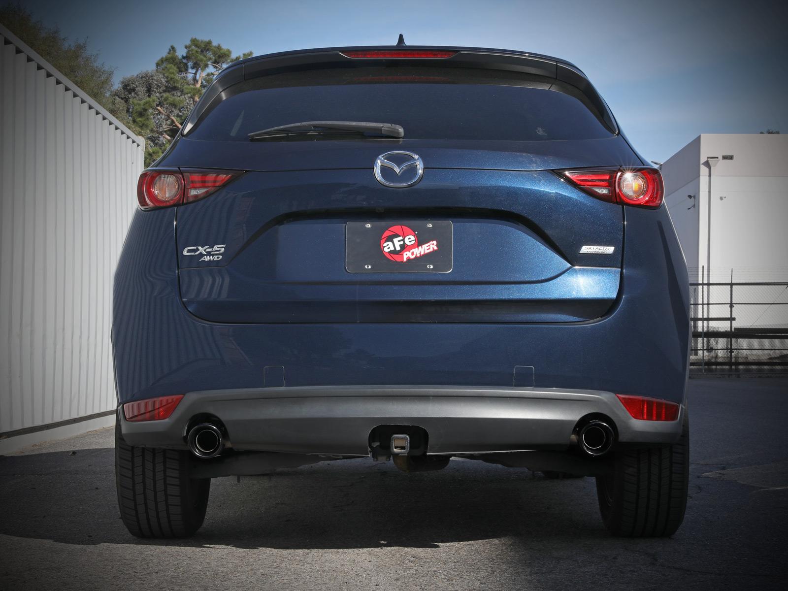AFE Takeda 2-1/2 IN 304 Stainless Steel Axle-Back Exhaust System w/ Black Tip (Mazda CX-5 19-22 L4-2.5/2.5L (t)) - 49-37021-B