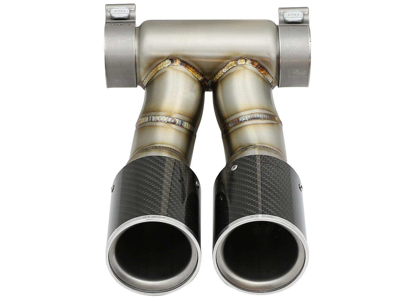 AFE MACH Force-Xp 3-1/2 IN Carbon Fiber OE Replacement Exhaust Tips (2013-2016 Boxster, Cayman) - 49C36413-C