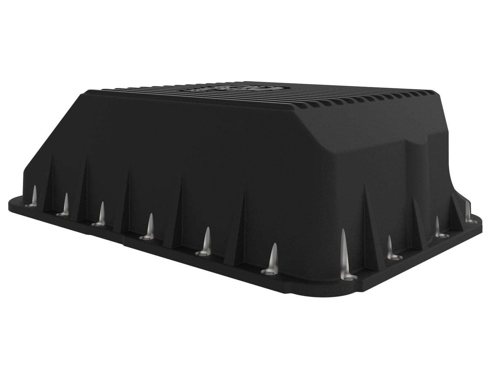 aFe POWER Transmission Pan Black w/ Machined Fins - 46-70122-1