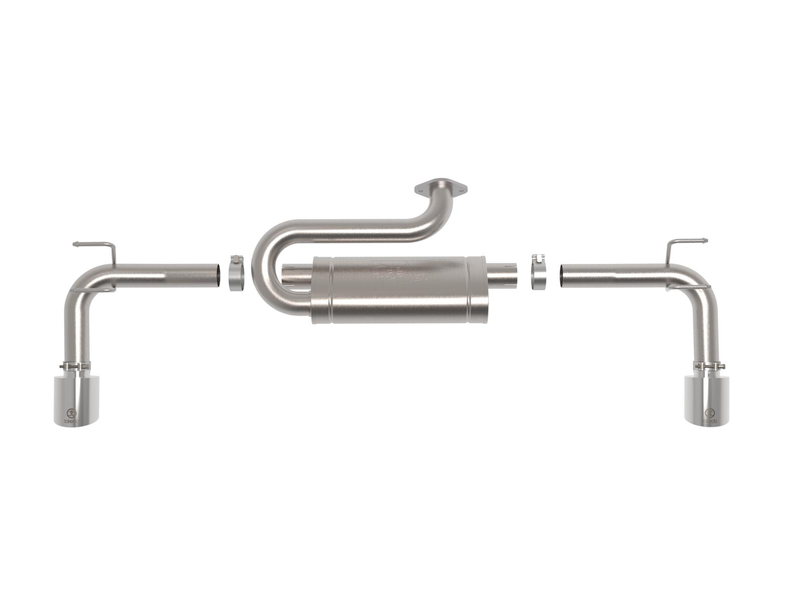 AFE Takeda 2-1/2 IN 304 Stainless Steel Axle-Back Exhaust w/ Polished Tip (2023-2025 CX-50) - 49-37036-P