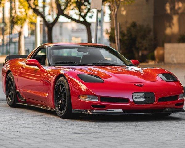 C7 Carbon C5-V-FS-GB 1997-2004 Corvette C5 Composite Vented Front Splitter Gloss Black