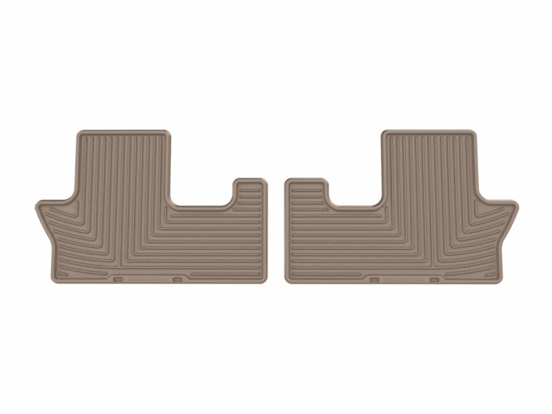 WeatherTech 24-26 Hyundai Santa Fe 2nd Row Rear All-Weather Floor Mats - Tan