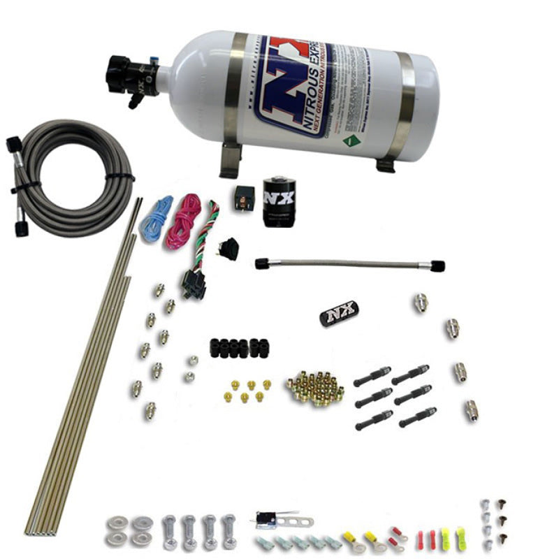 Nitrous Express 6-Cyl Dry Direct Port Nitrous System; 12Lb Bottle - 93066-12