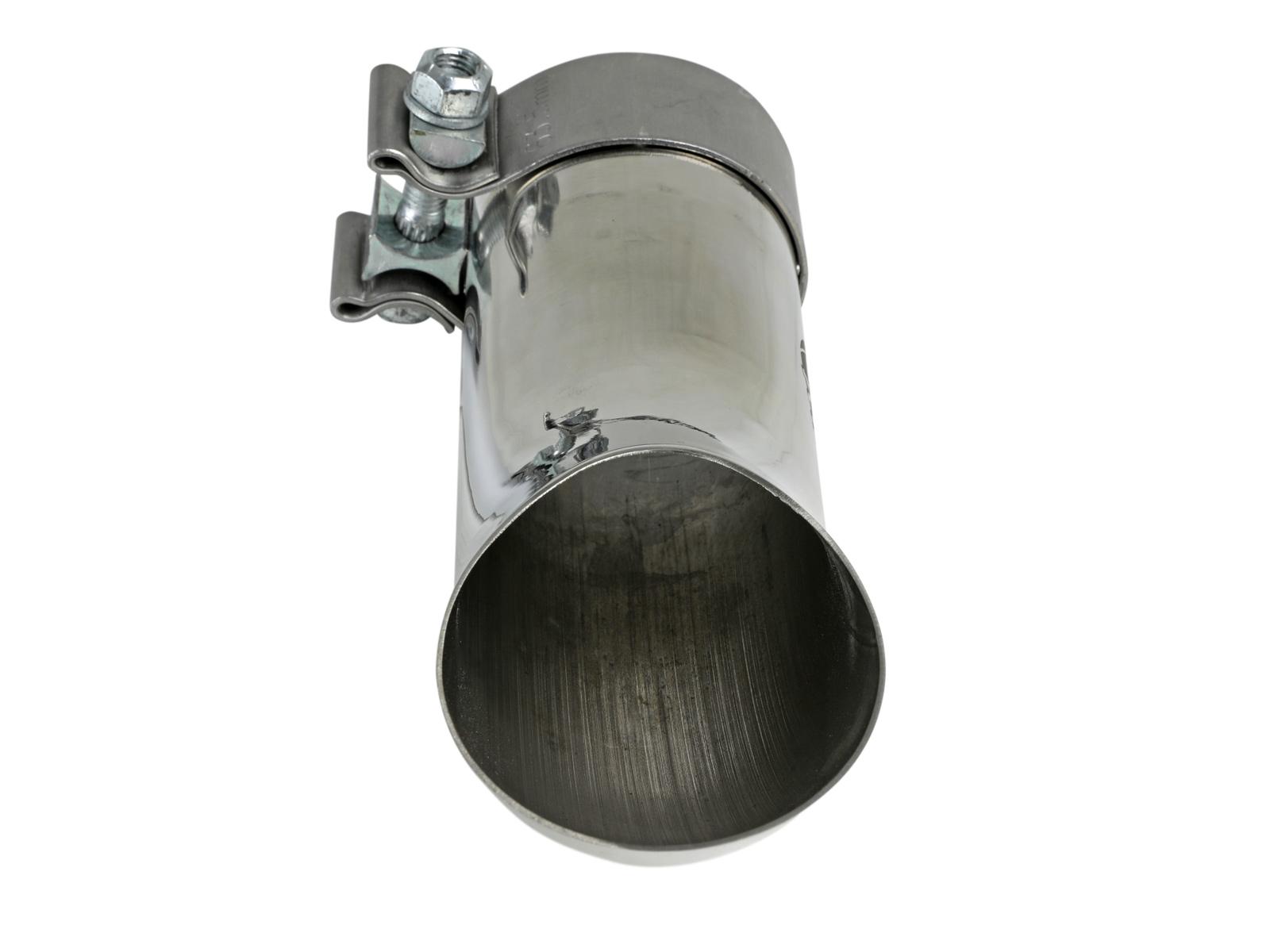 AFE MACH Force-Xp 304 Stainless Steel Clamp-on Exhaust Tip Polished (2-1/2 IN Inlet x 2-1/2 IN Outlet X 9 IN L) - 49T25254-P09