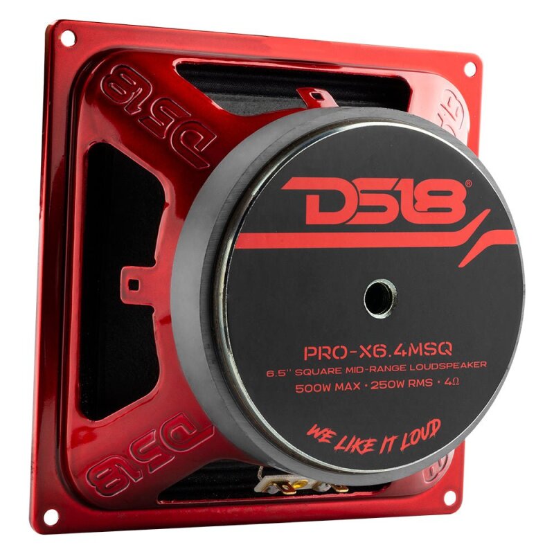 DS18 6.5in 250 Watts RMS 4 ohm Square Mid-Range Loudspeaker