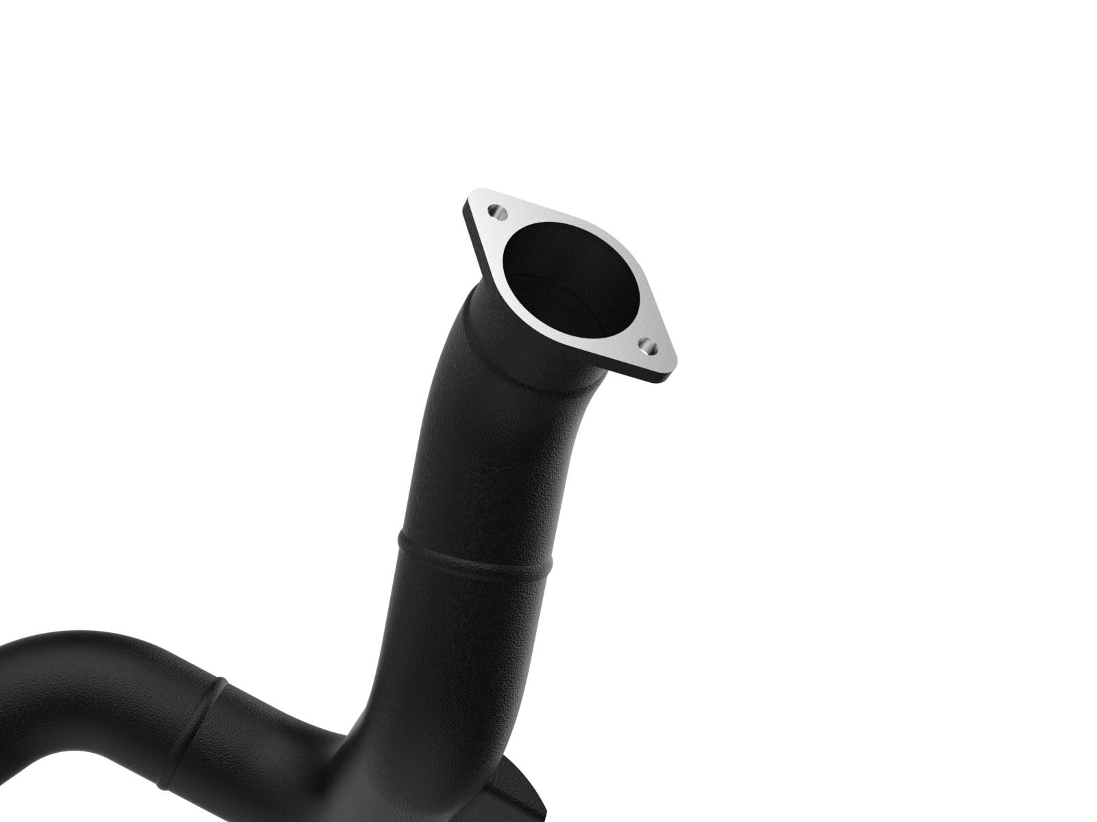 AFE BladeRunner 2-1/4 IN to 2-1/2 IN Aluminum Hot Charge Pipe Black (2019-2022 Veloster N) - 46-20768-B
