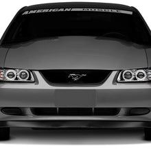 Raxiom 99-04 Ford Mustang Dual LED Halo Projector Headlights- Chrome Housing (Clear Lens) - 49114