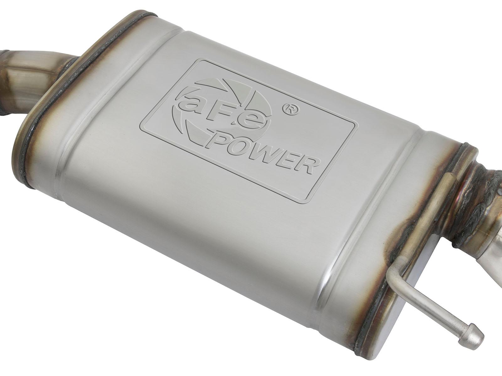 AFE MACH Force-Xp Axle-Back Dual Exhaust w/ Polished Tips (2015-2026 Mustang Ecoboost Non Active / V6) - 49-43085-P