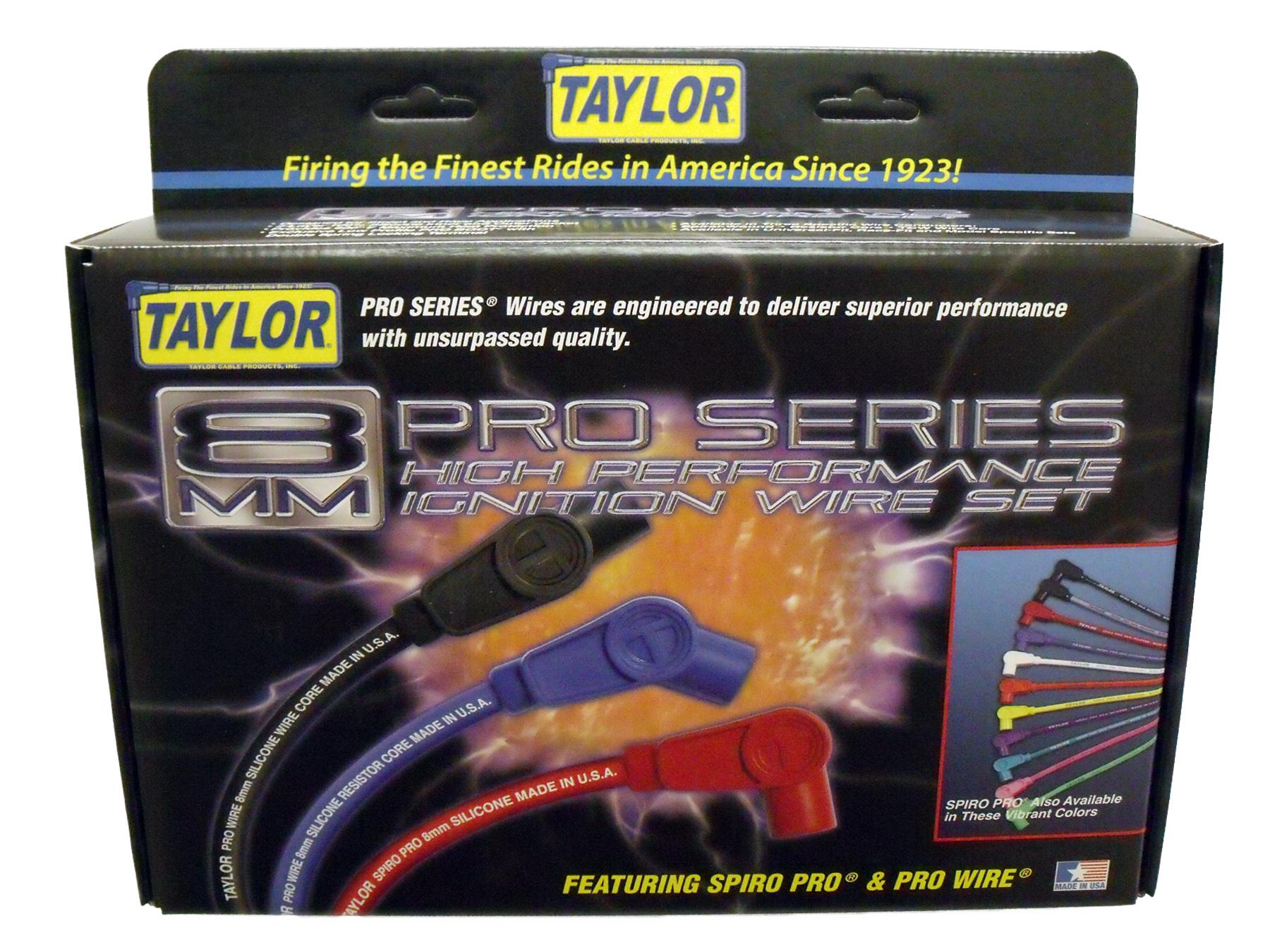 TAYLOR CABLE 8mm Spiro-Pro 8 cyl univ Hemi blue - 75689