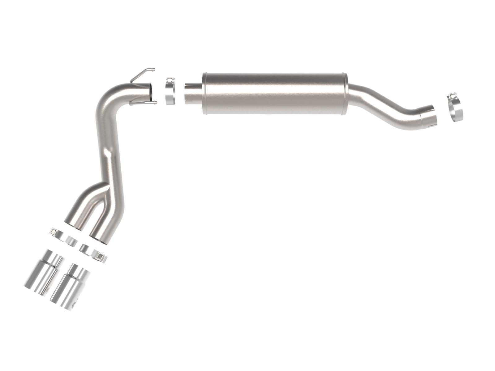 AFE Large Bore-HD DPF-Back Exhaust System w/ Polished Tip (2019-2021 2500, 3500) - 49-42082-P