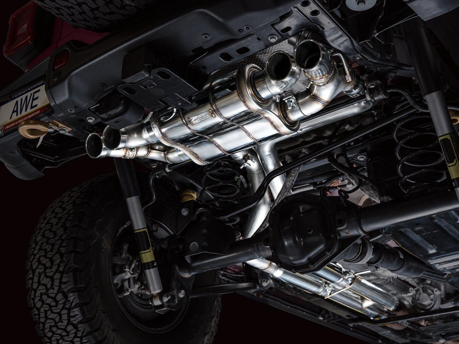 AWE SwitchPath Exhaust - Quad BashGaurds (2021+ Jeep Wrangler Rubicon 392) - 3025-41392