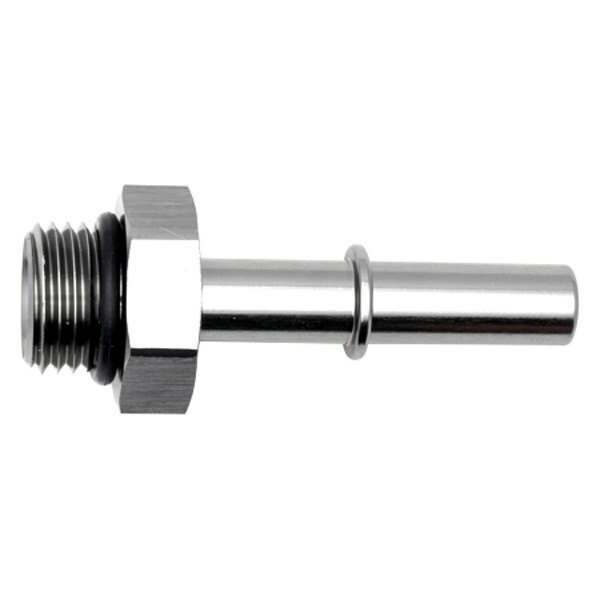 DeatschWerks 6AN ORB Male to 5/16 Inch Male EFI Quick Connect Adapter (Incl O-Ring), Anodized DW Titanium - 6-02-0114